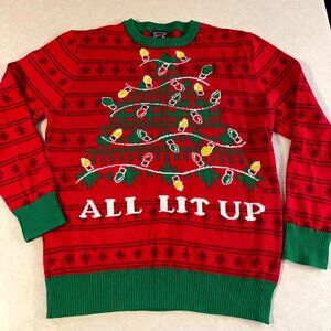 Holiday Christmas Sweater Size Large All Lit Up
